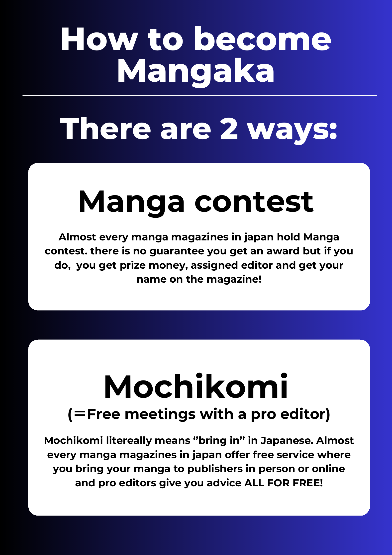 How to become mangaka sample report page